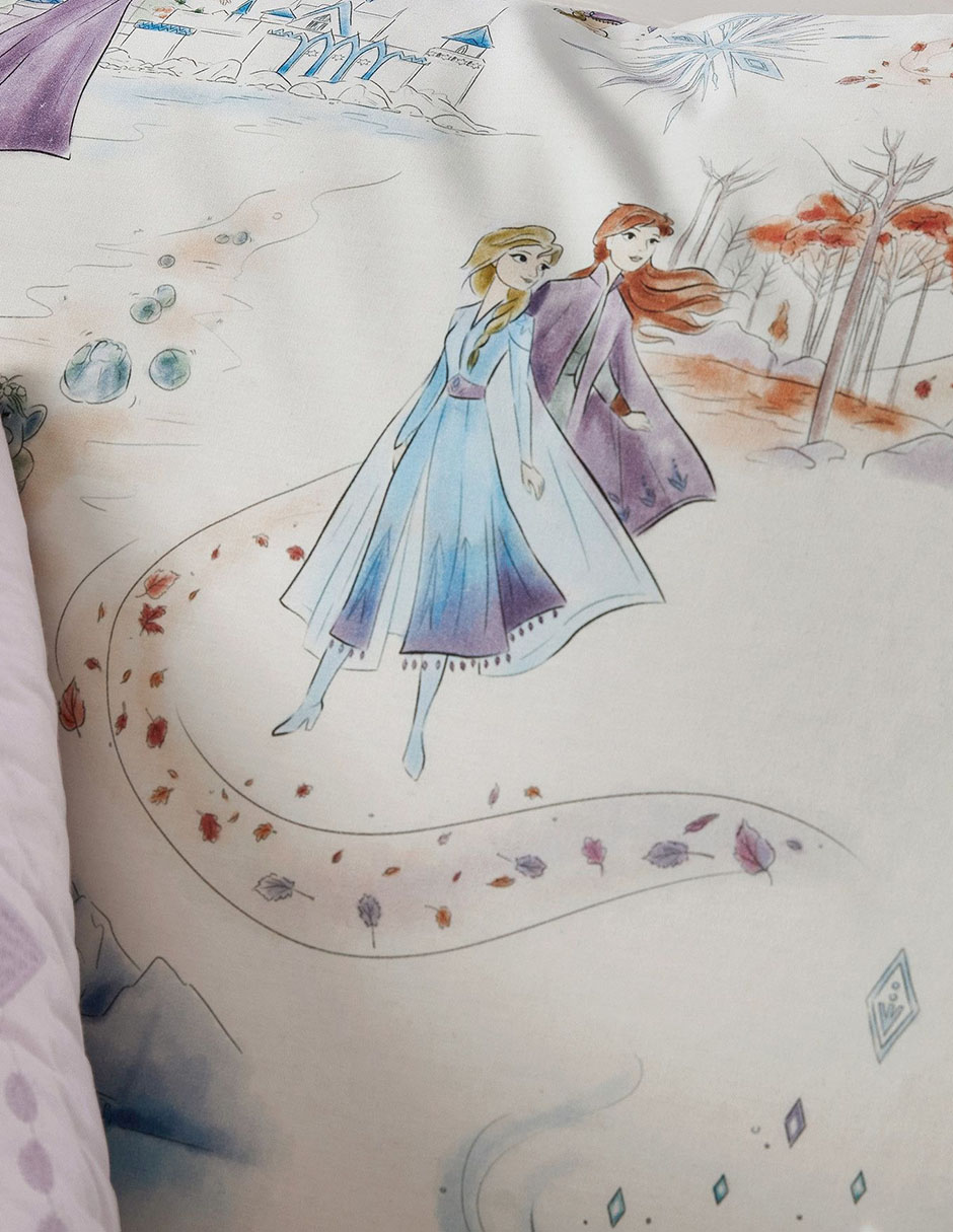 Juego de sábanas navideñas de algodón Frozen 2