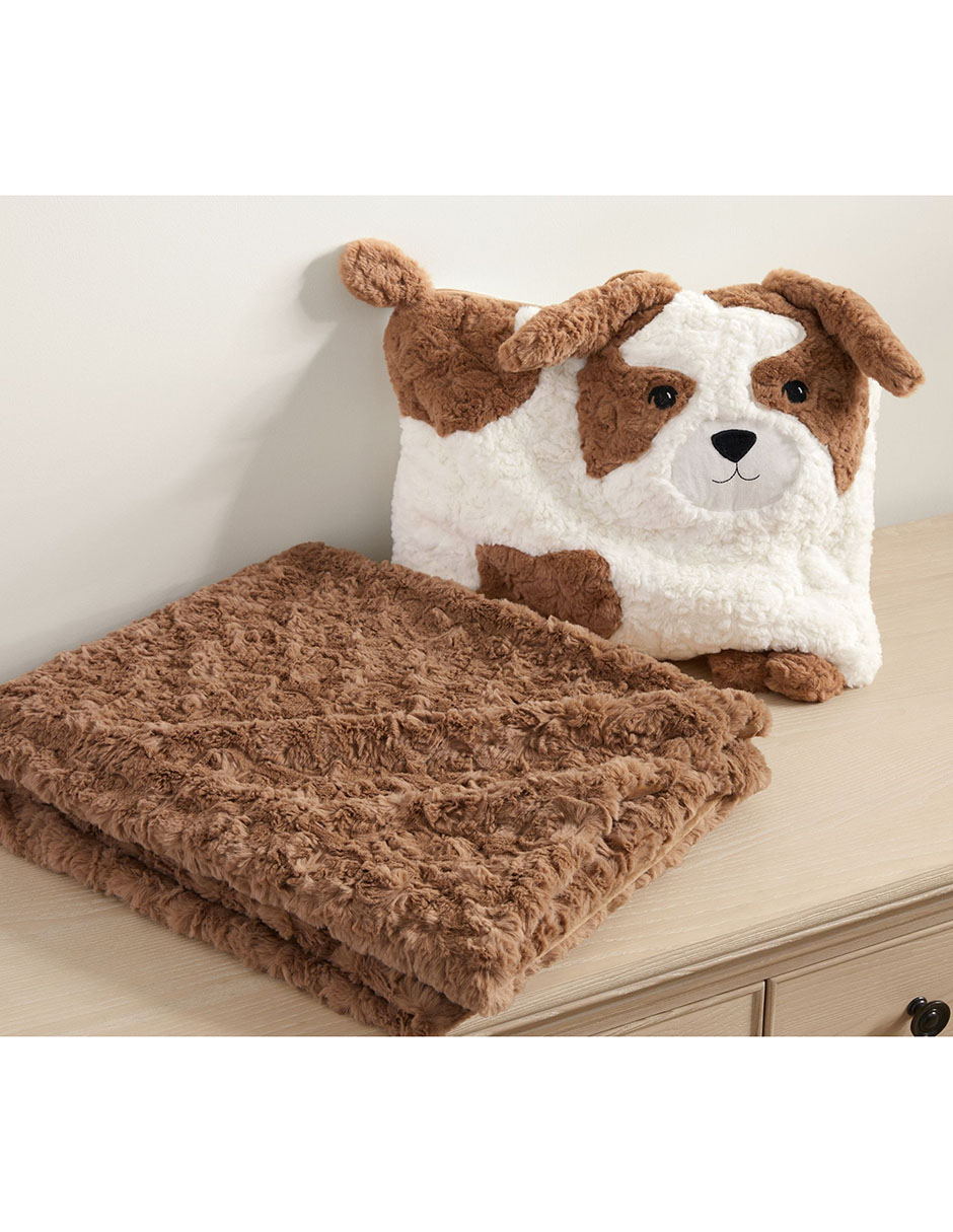 Set de manta con almohada de tejido plano Jack Spaniel para bebé 2