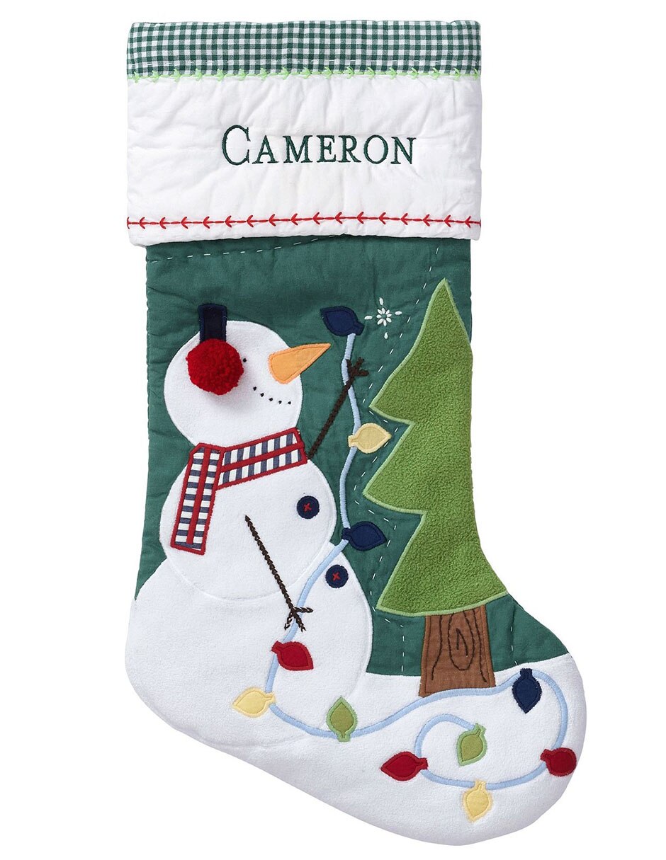 Bota navideña Quilted Stockings estampado navideño 1