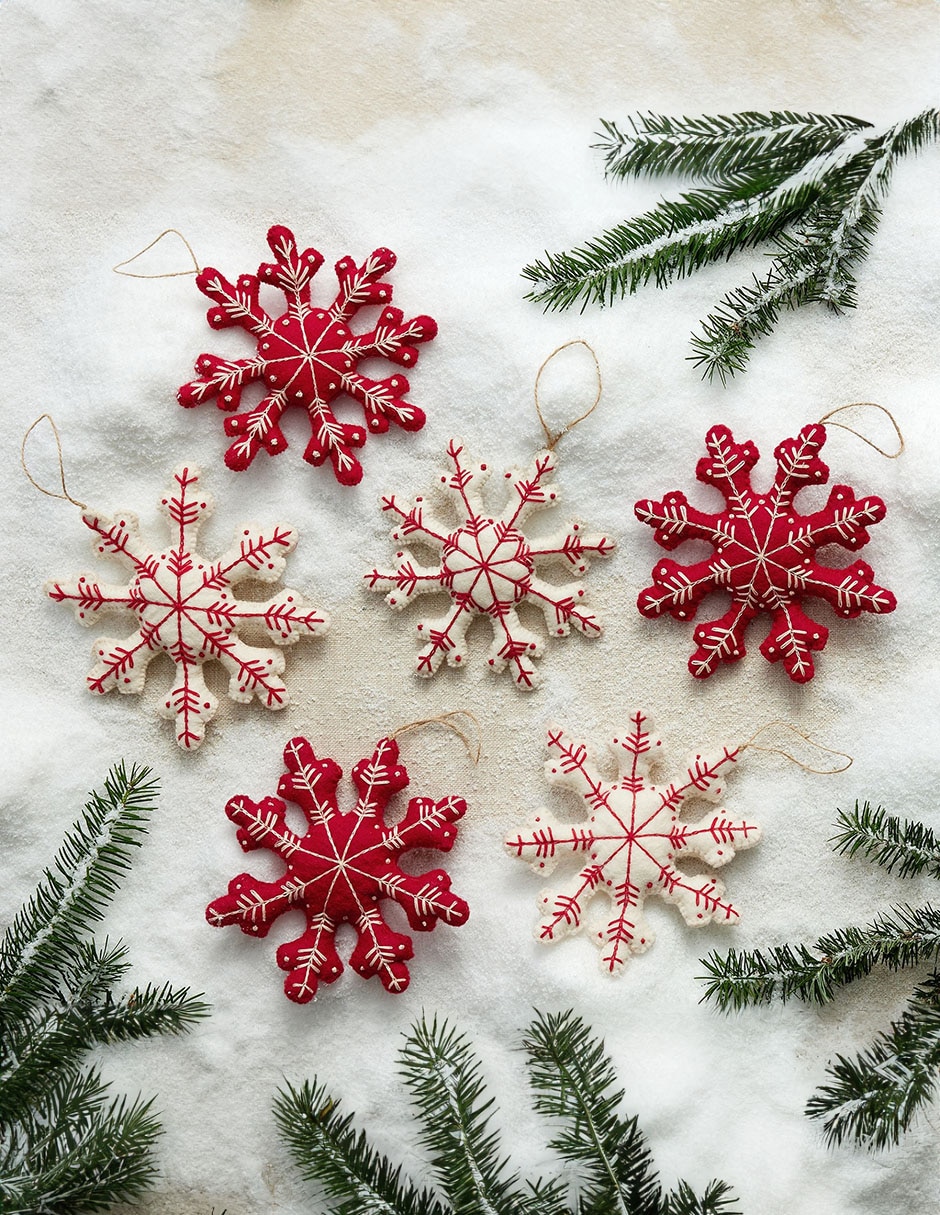 Ornamento navidad copo de nieve Nordic 1