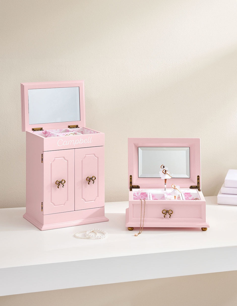 Joyero Love Shack Fancy con espejo y cerradura 4