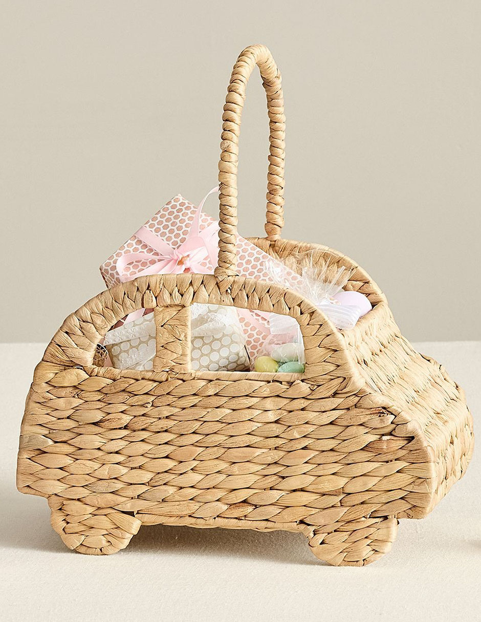 Canasta con forma de carrito Easter