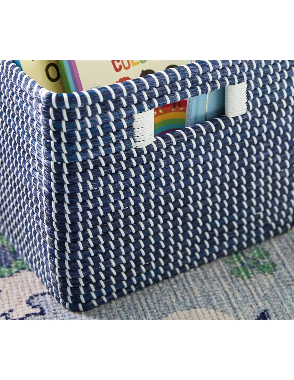 CESTO CAMERON WOVEN, AZUL MARINO