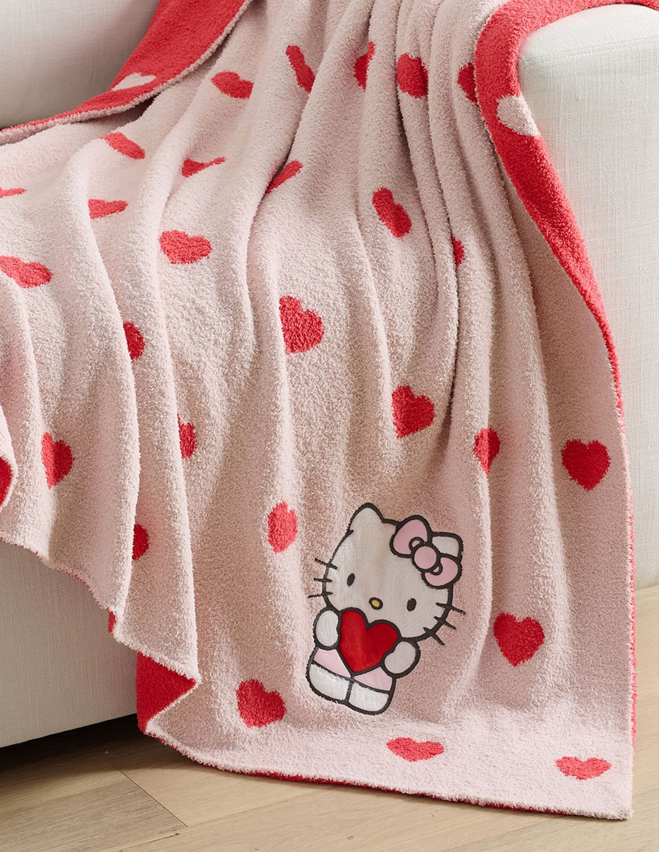 Frazada Clásica de tejido plano Hello Kitty Heart para niña 2