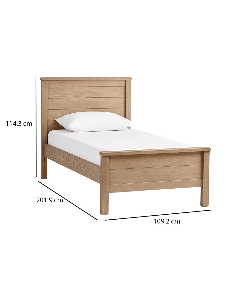 Cama Charlie Seadrift de madera individual 6