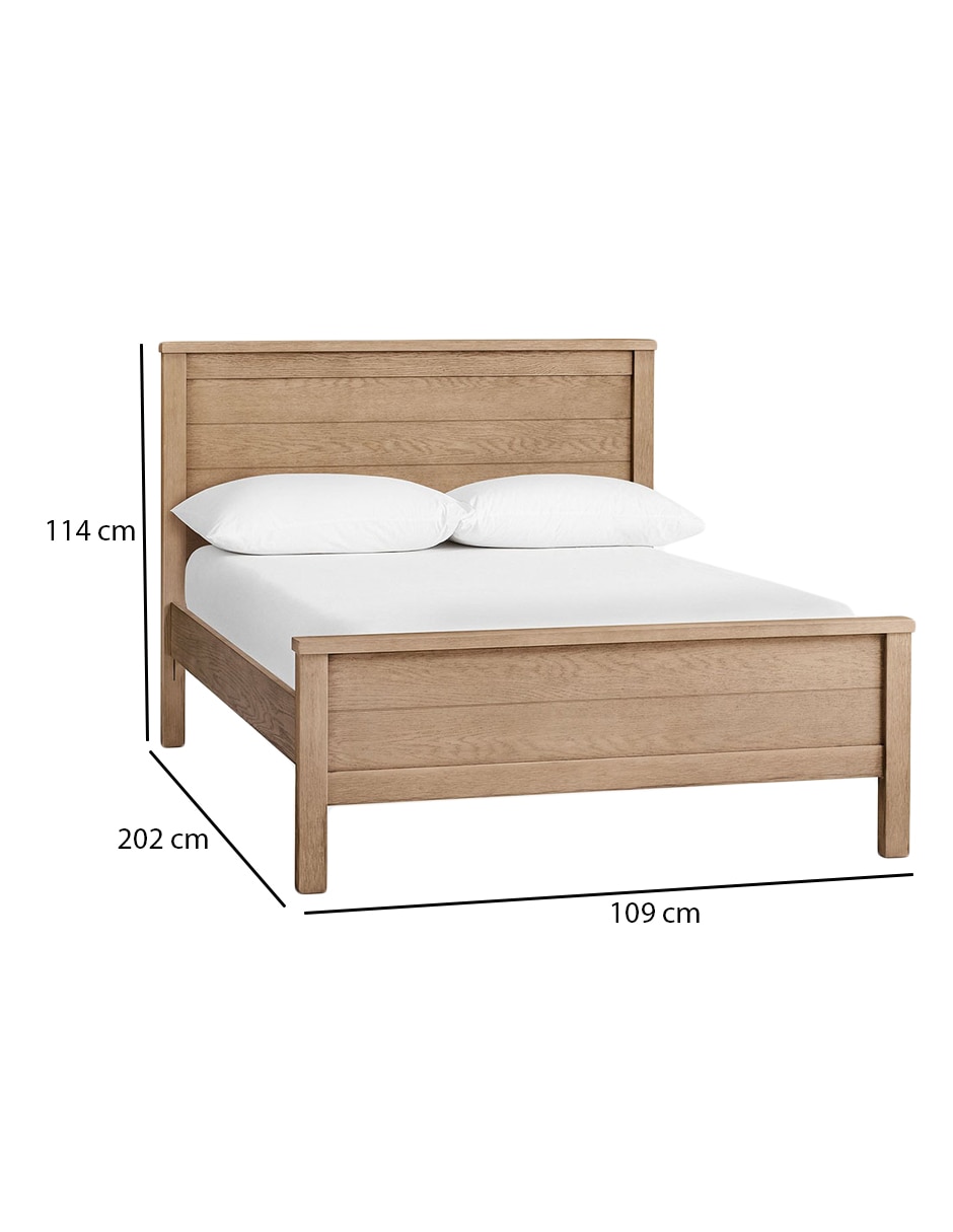 Cama Charlie Seadrift de madera matrimonial 5