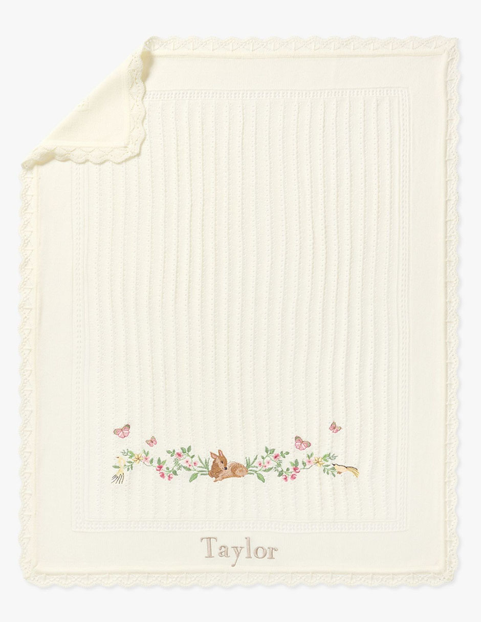 Cobija de tejido plano Aerin Fawn para bebé Cobija de tejido plano Aerin Fawn para bebé