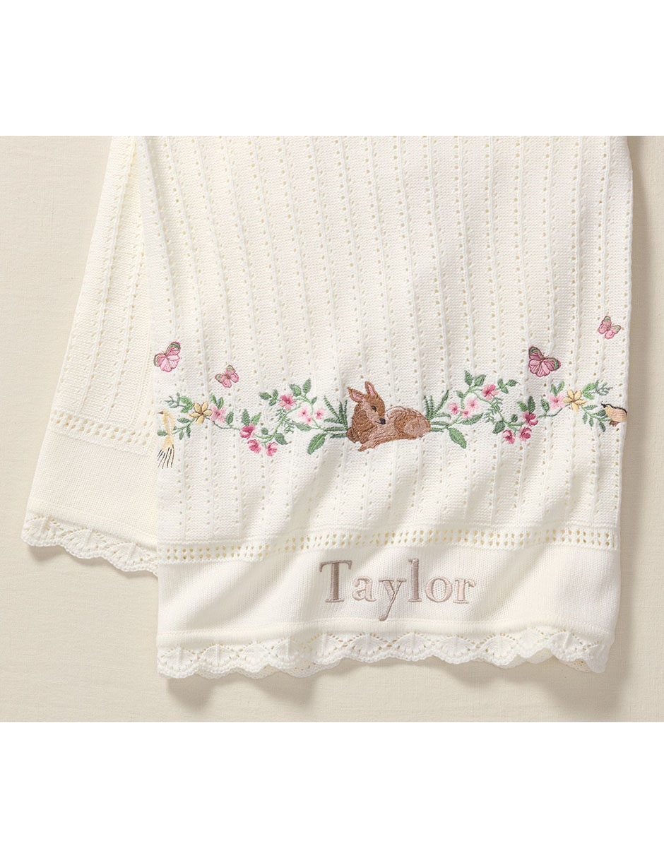 Cobija de tejido plano Aerin Fawn para bebé 2