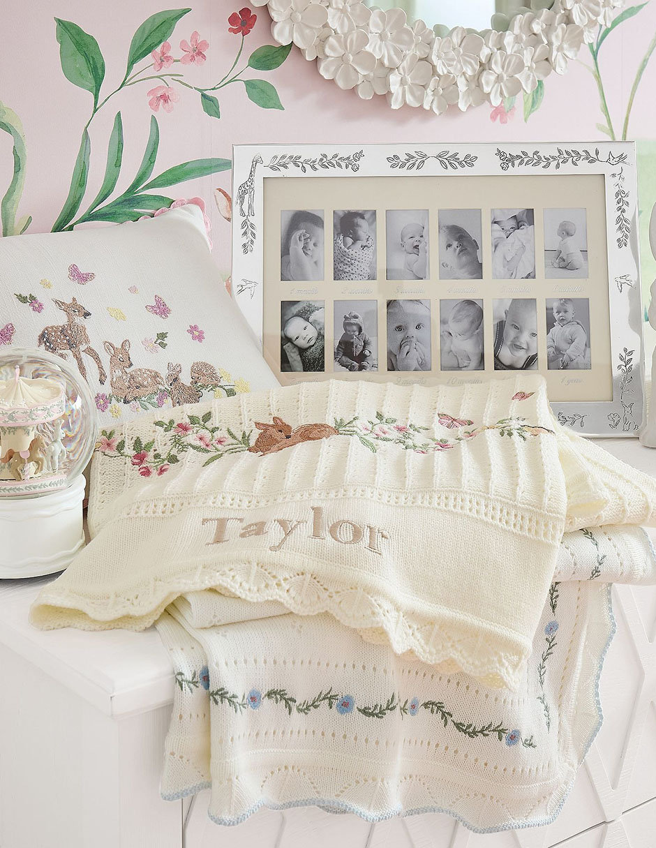Cobija de tejido plano Aerin Fawn para bebé 5
