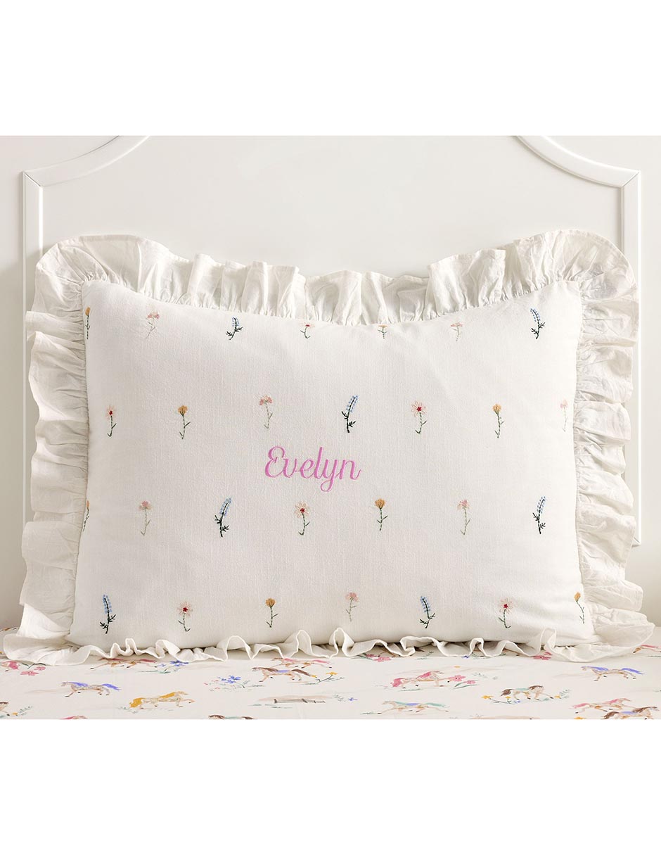 Funda para almohada Embroidered Floral
