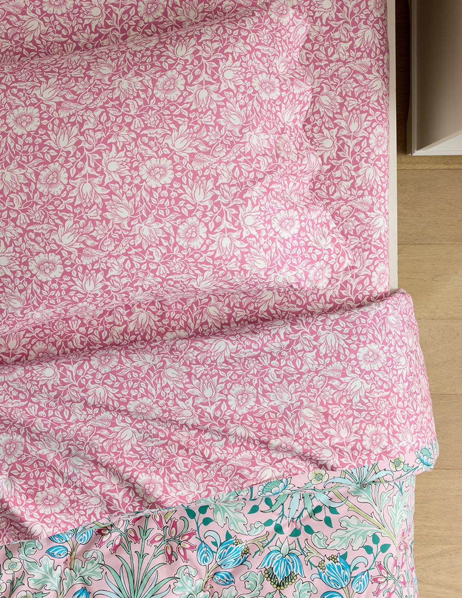 Juego de sábanas de algodón Morris & Co. Mallow Floral