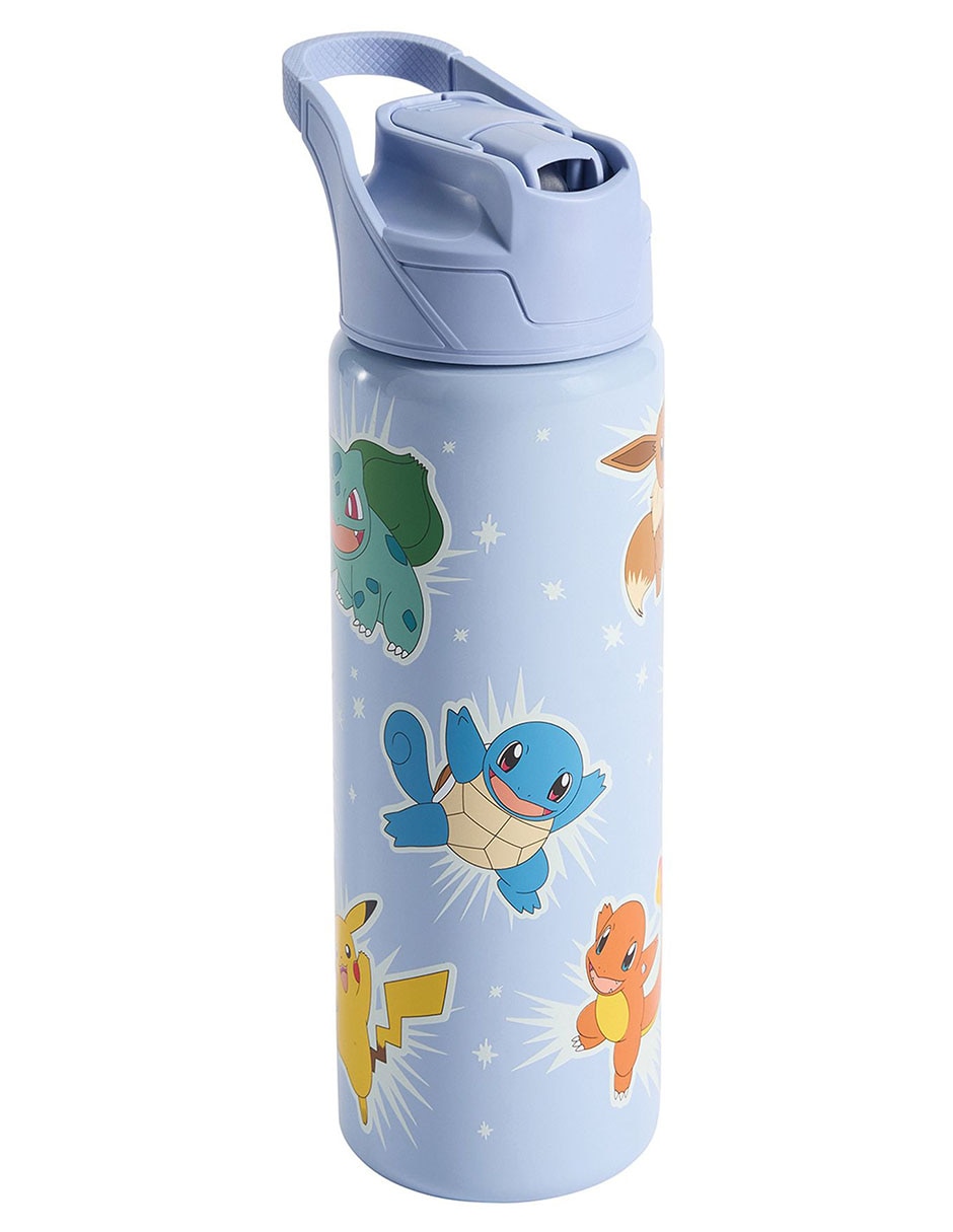 Termo de acero inoxidable Mackenzie Pokemón con tapa push pull 650 ml Termo de acero inoxidable Mackenzie Pokemón con tapa push pull 650 ml
