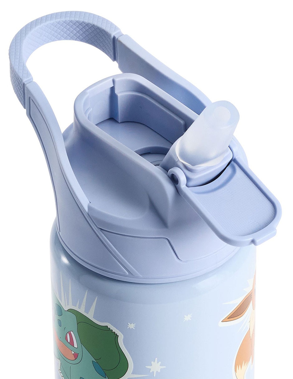 Termo de acero inoxidable Mackenzie Pokemón con tapa push pull 650 ml 3