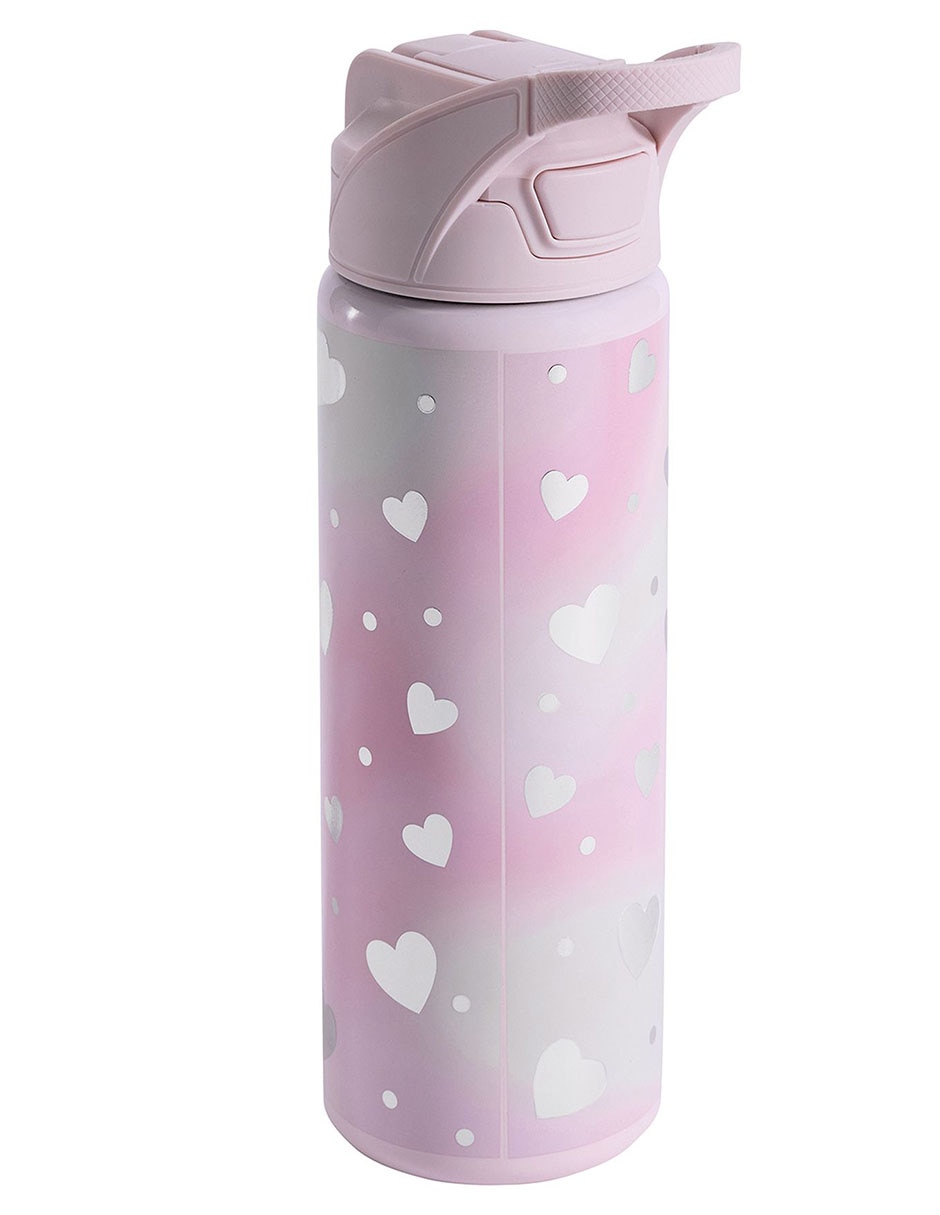 Termo de acero inoxidable Mackenzie Dreamy Foil Hearts con tapa a presión 550 ml 2