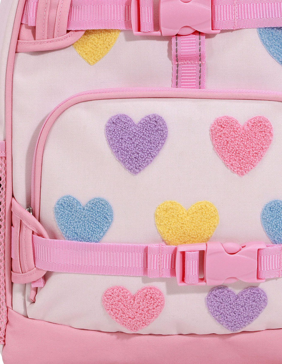 Mochila escolar Mackenzie Pastel Chenille Hearts para niña 3