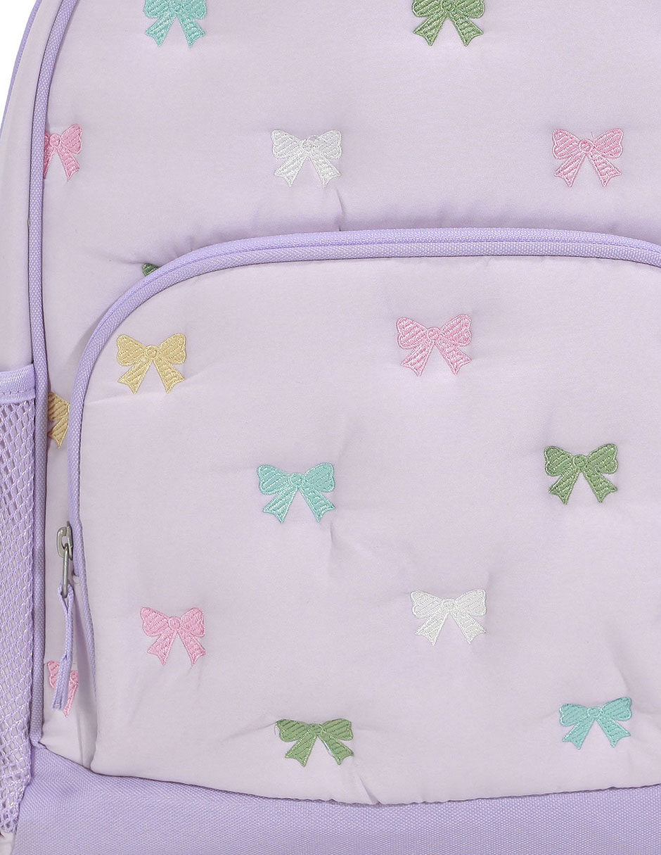 Mochila escolar Mackenzie Puffer Lavender Bows para niña
