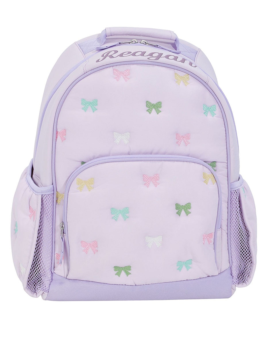 Mochila escolar Mackenzie Puffer Lavender Bows para niña