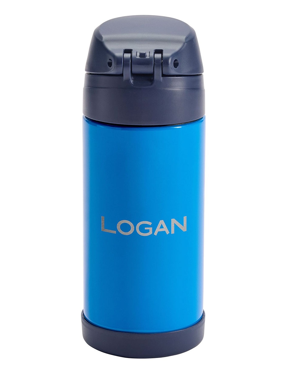 Termo de acero inoxidable Mackenzie Dc Superman con tapa a presión 355 ml 3