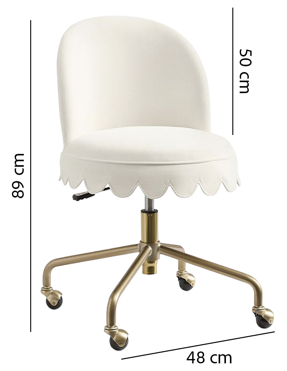 SILLA DE ESCRITORIO SCALLOP SK, MARFIL