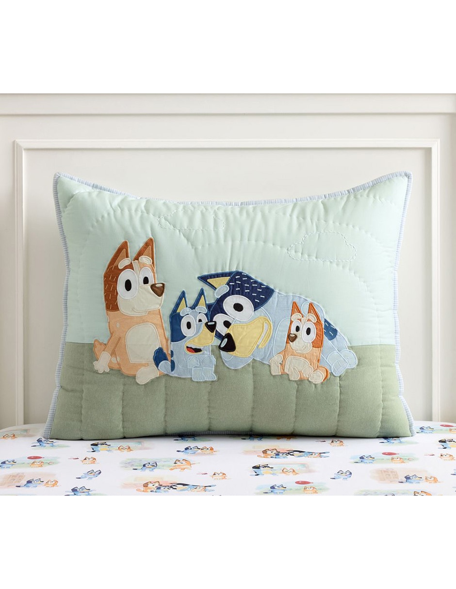 Funda para almohada Bluey, Bingo y Muffin Pottery Barn Kids