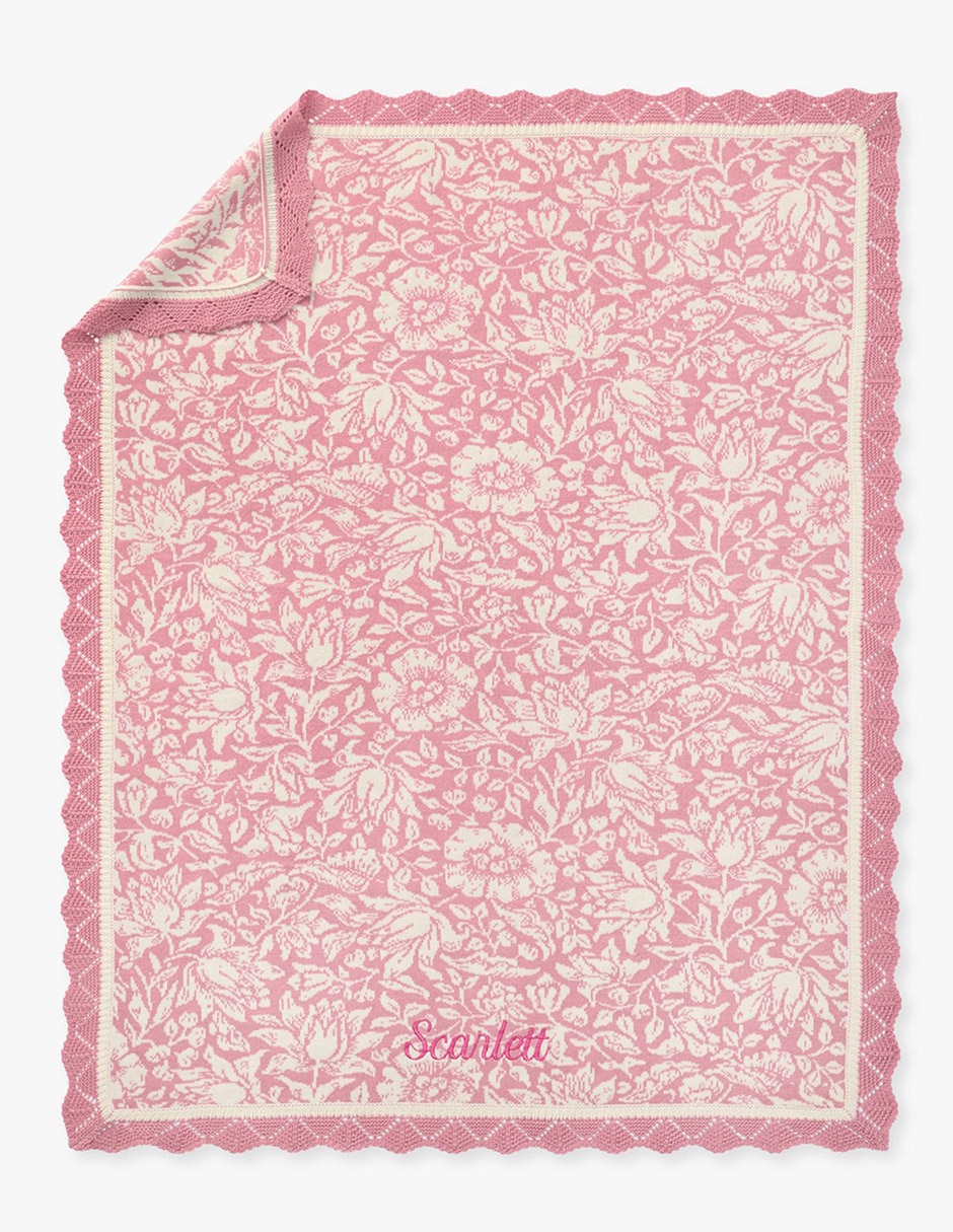 Cobija de tejido jacquard Morris & Co. Mallow para bebé niña Cobija de tejido jacquard Morris & Co. Mallow para bebé niña