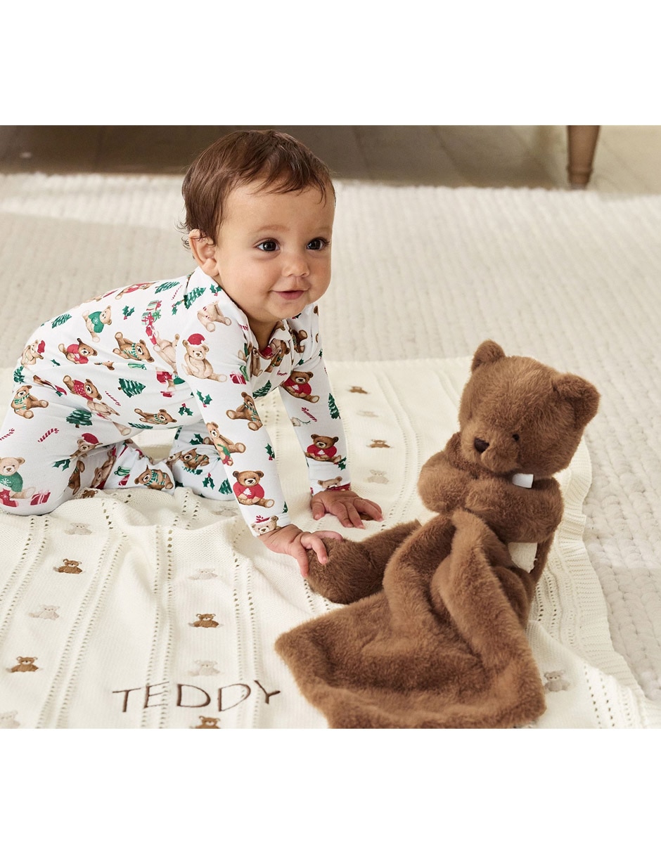 Cobija de tejido plano Teddy Bear para bebé