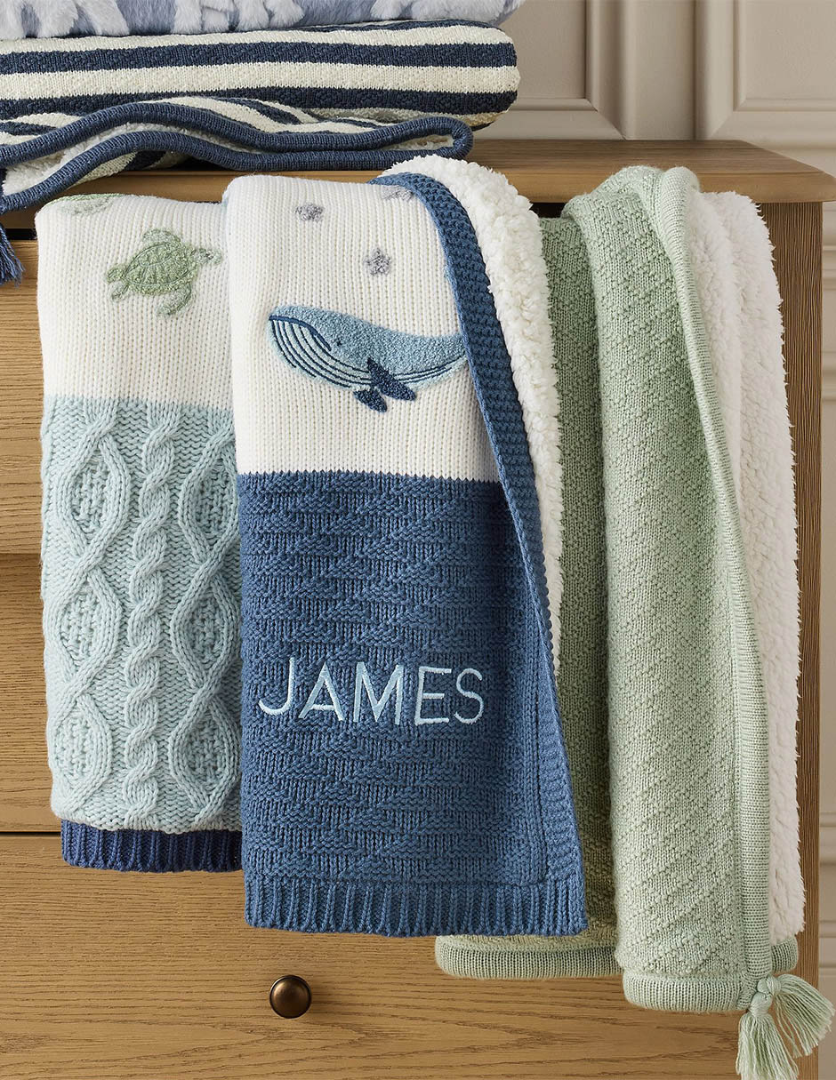 Cobija de tejido plano Heirloom Animals para bebé niño 4
