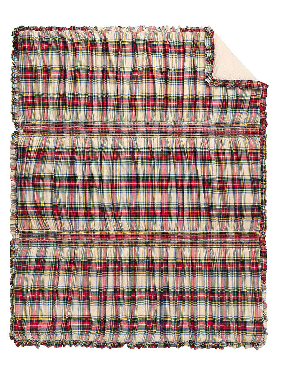Edredón Holiday Plaid Smocked Edredón Holiday Plaid Smocked