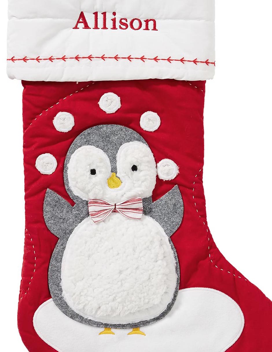 Bota navideña Juggling Penguin estampado navideño 2