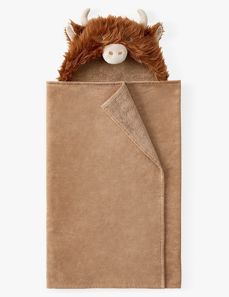 Toalla con gorro Critter de algodón