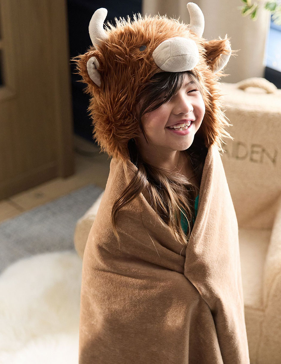 Toalla con gorro Critter de algodón 2