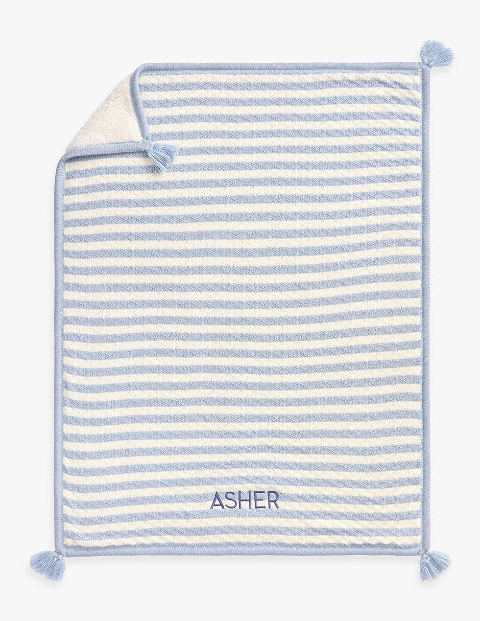 Cobija de tejido jacquard Striped Luxe para bebé