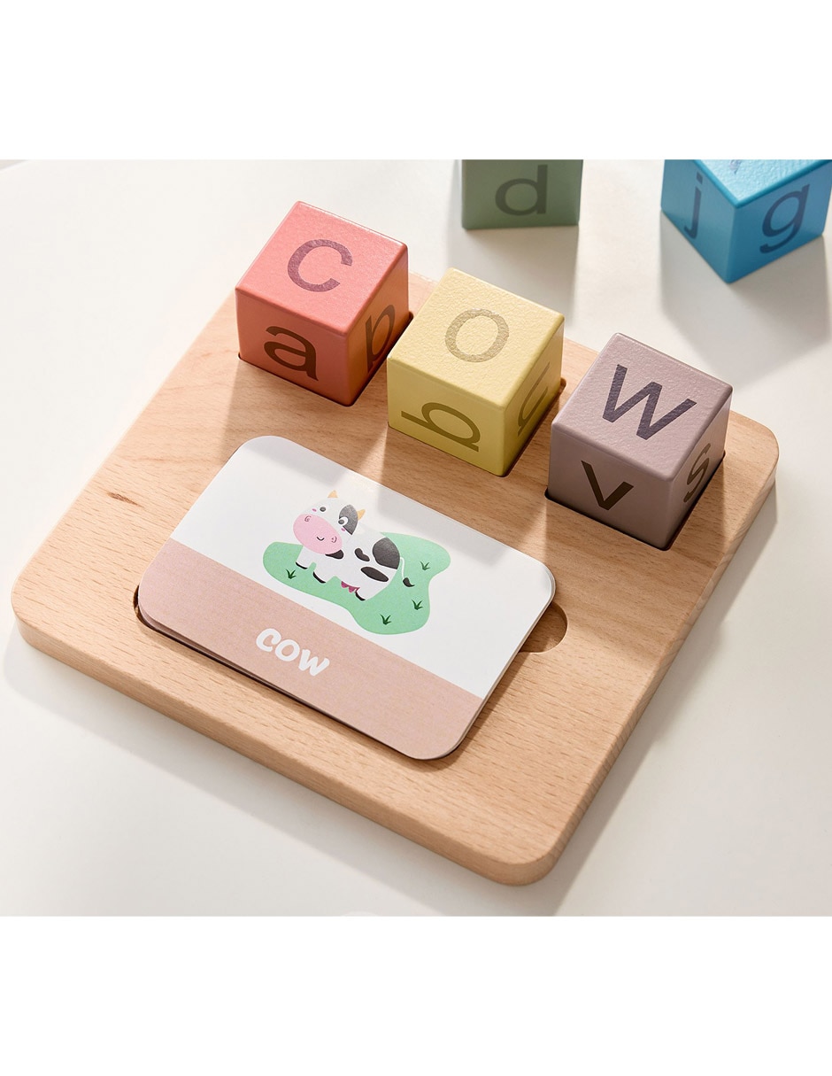 Juguete de ortografía con bloques juego didáctico unisex 2