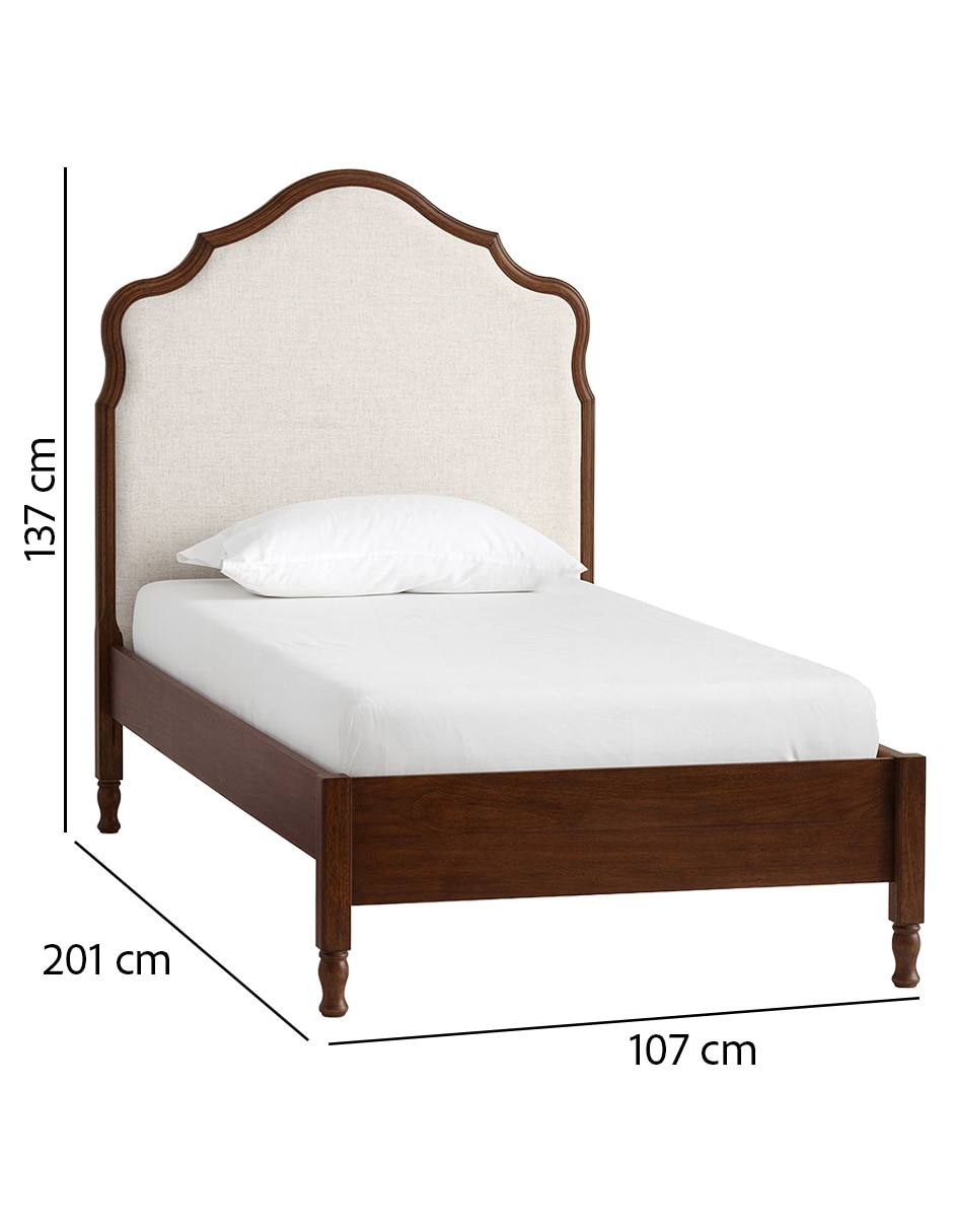 Cama Juliette de madera individual 5