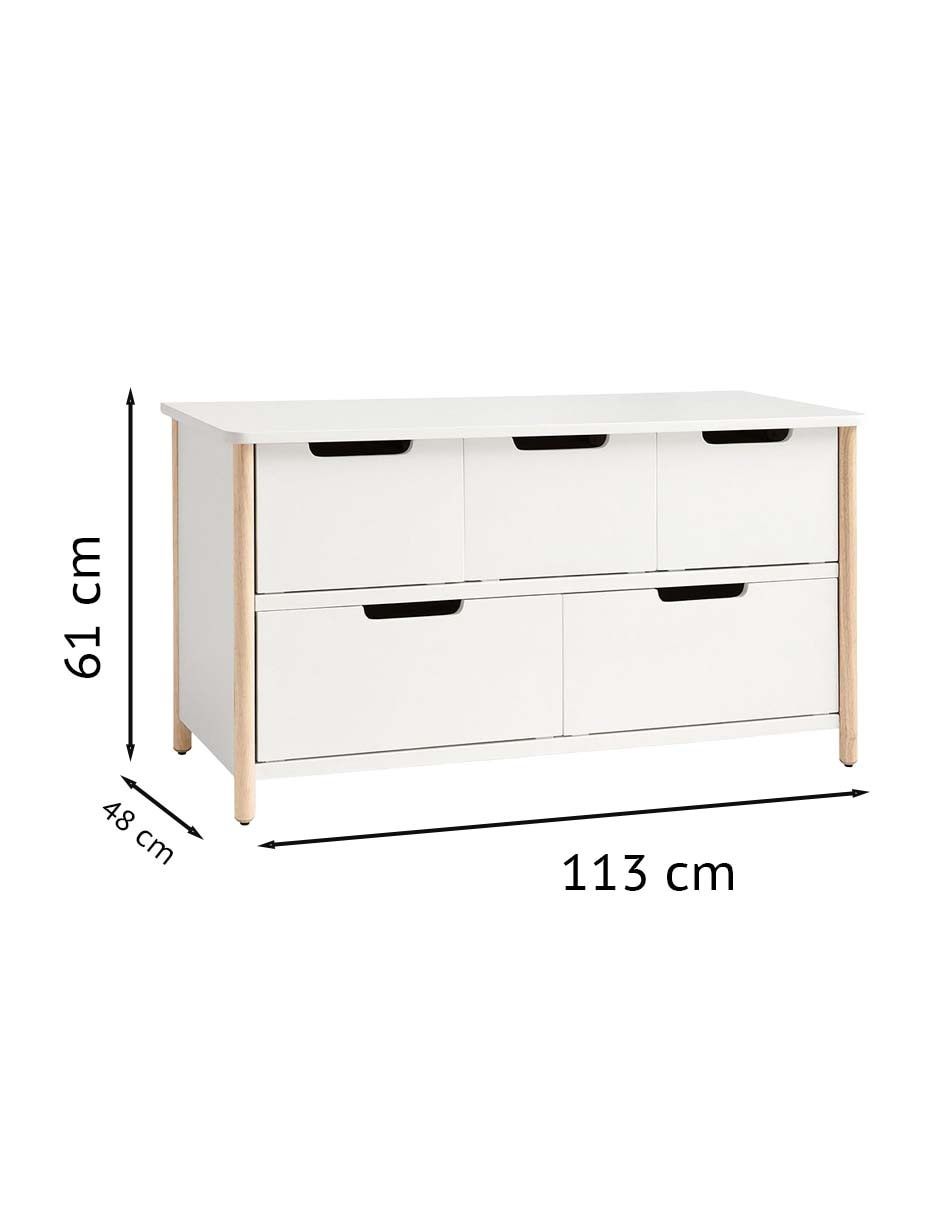 Cómoda Avery de madera pino 7