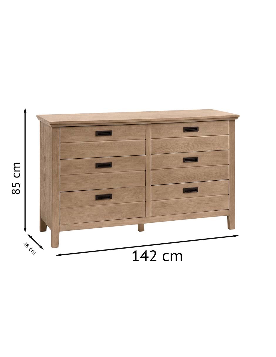 Cómoda Emery de madera pino 6