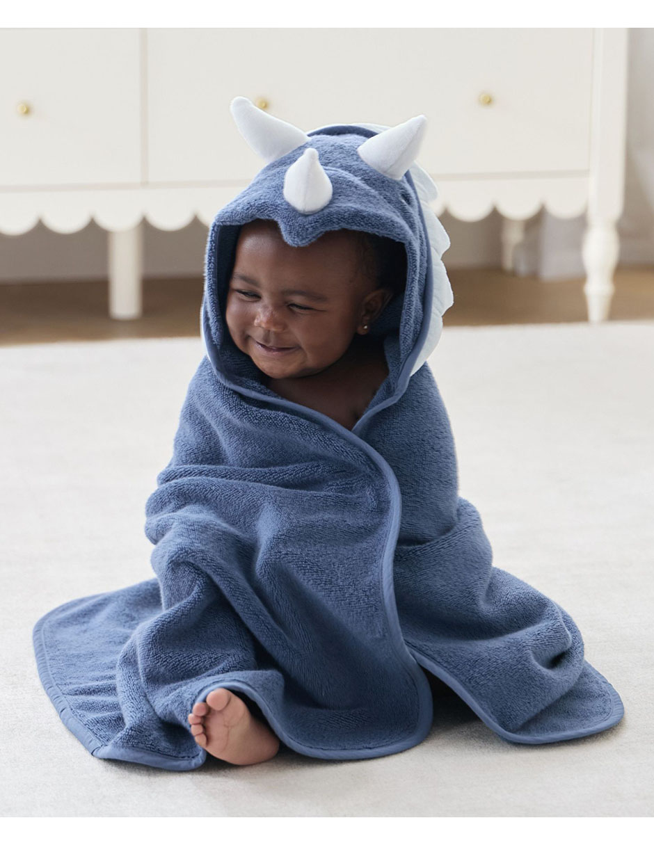 Set de toalla con gorro Dino de algodón 2
