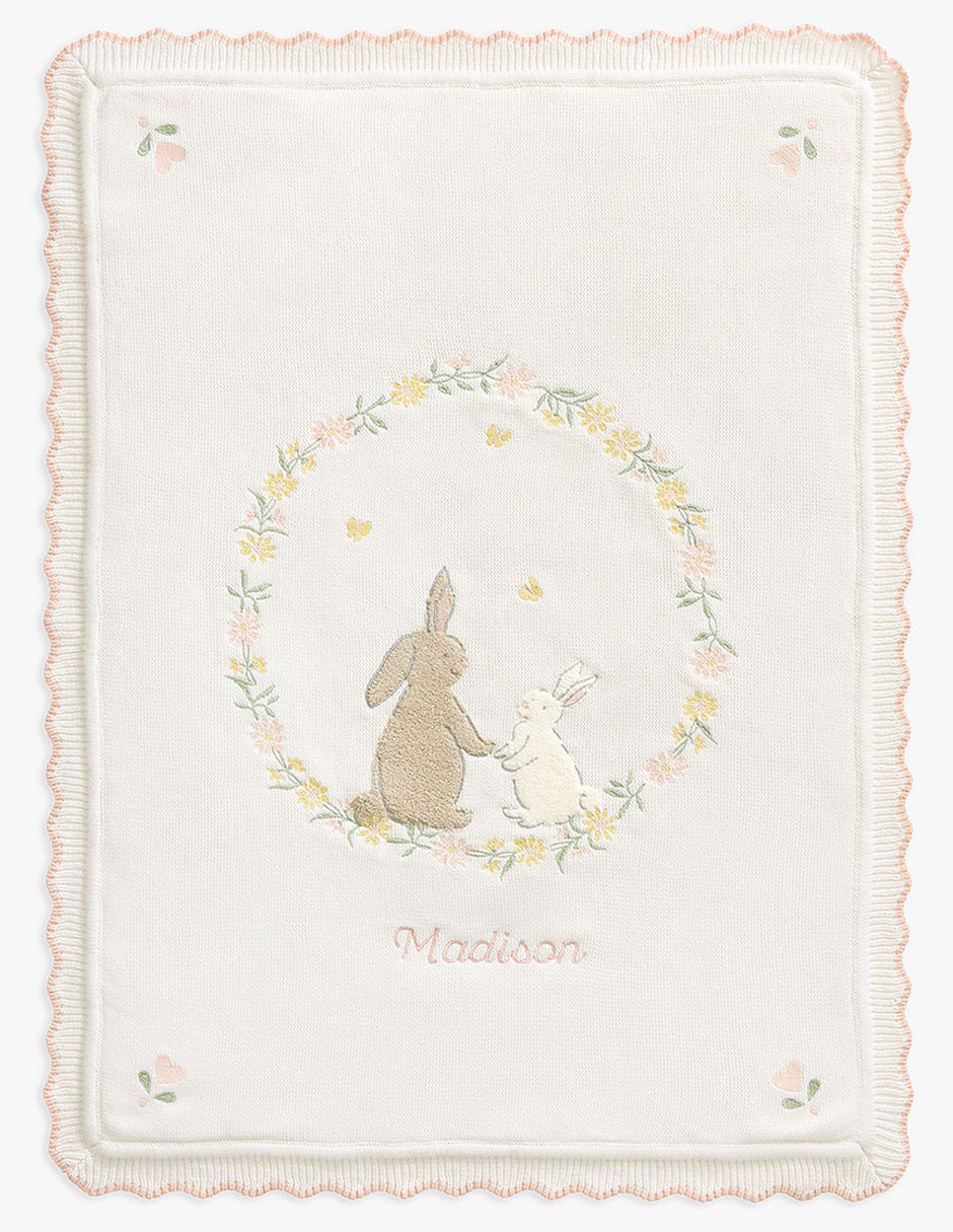Cobija de tejido jacquard Riley Sheehey English Garden para niña Cobija de tejido jacquard Riley Sheehey English Garden para niña