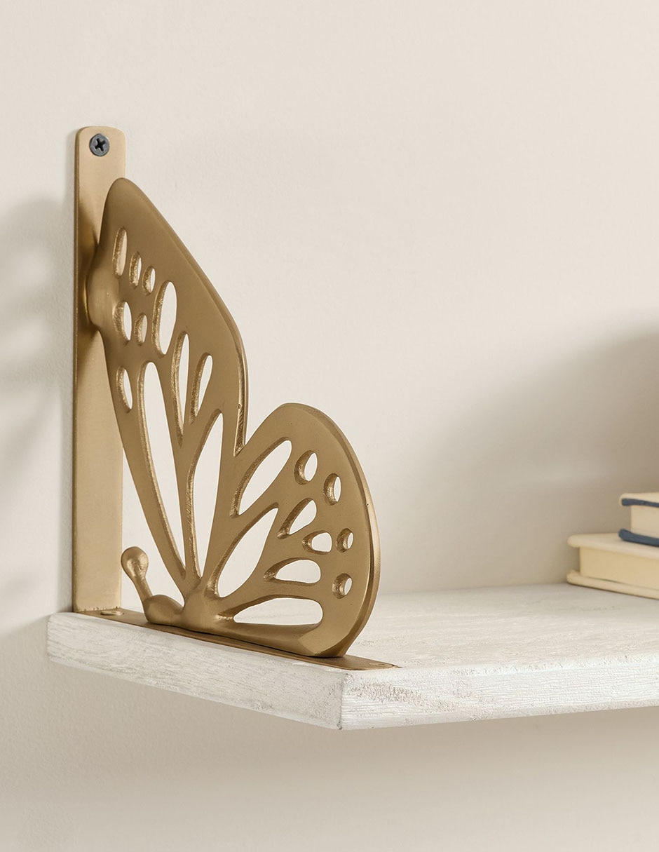 Repisa Gold Butterfly de madera mango 4