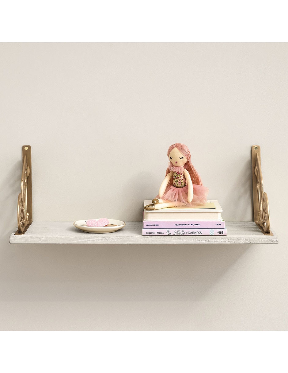 Repisa Gold Butterfly de madera mango