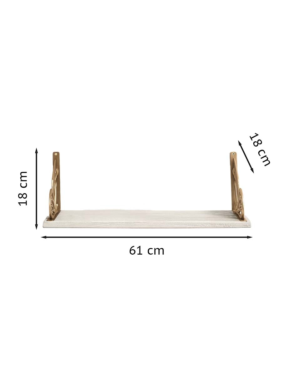 Repisa Gold Butterfly de madera mango 6