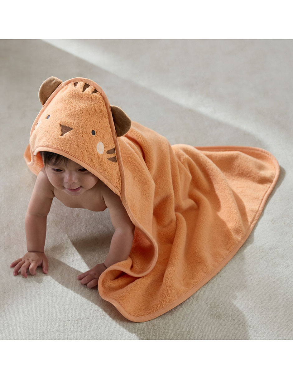 Set de toalla con gorro Animal tigre de algodón 6