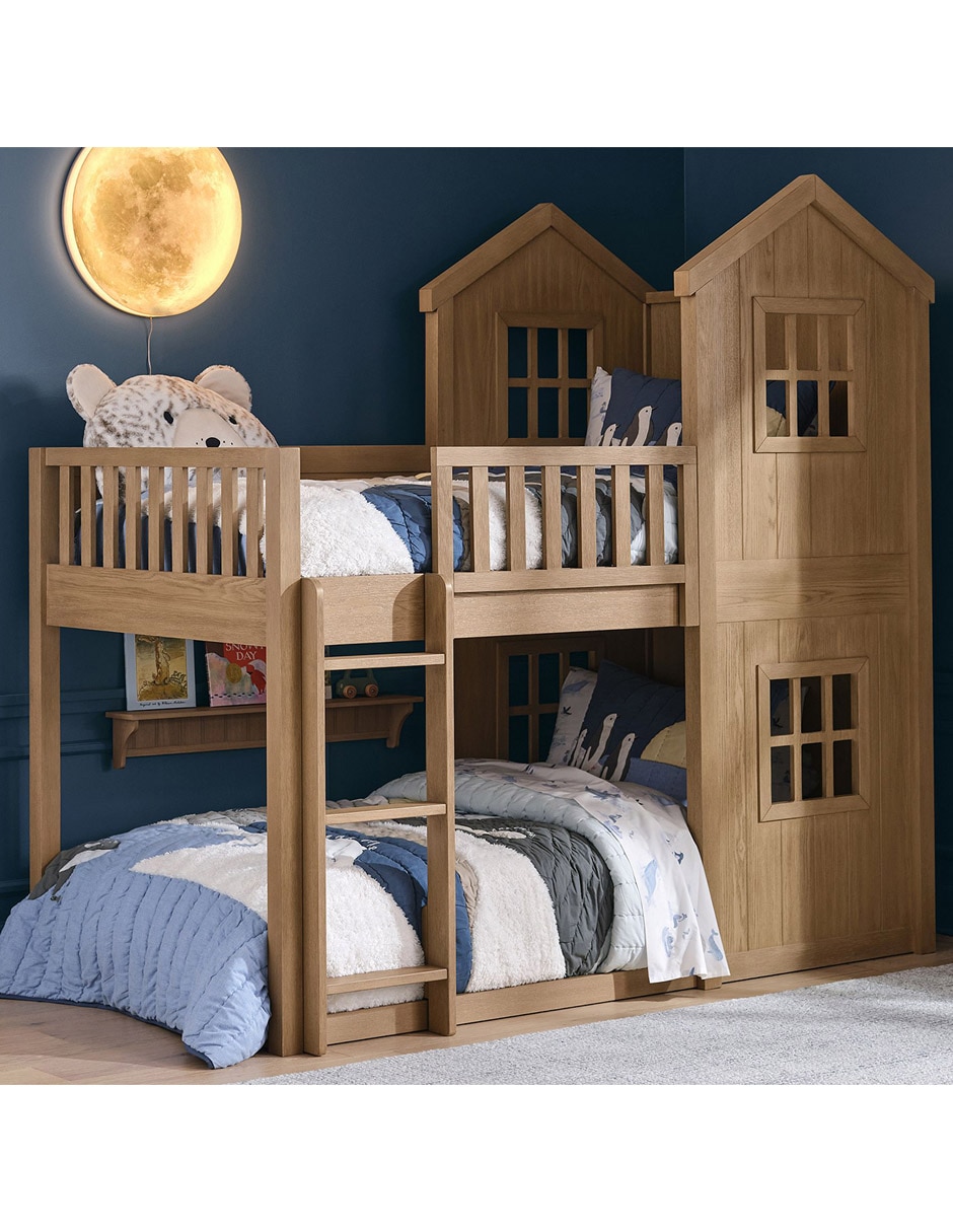 Litera Treehouse de madera individual 3