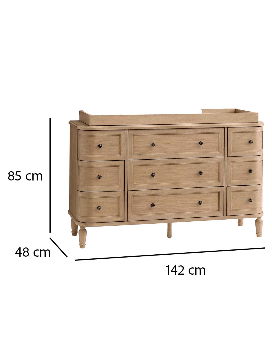 Cambiador Aubrey de madera álamo unisex 2