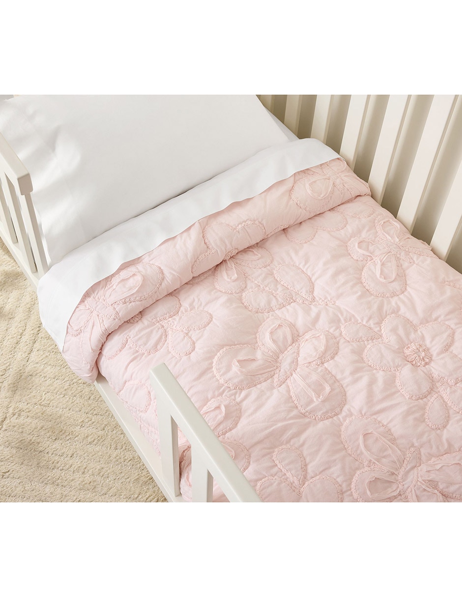 Cobija tejido plano Ruffle Floral para bebé Cobija tejido plano Ruffle Floral para bebé