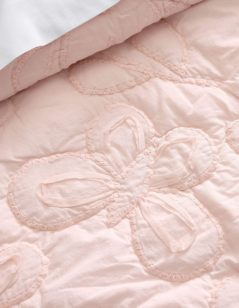 Cobija tejido plano Ruffle Floral para bebé 4