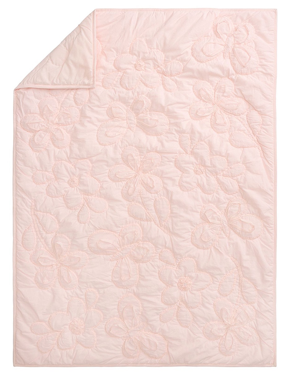 Cobija tejido plano Ruffle Floral para bebé 5