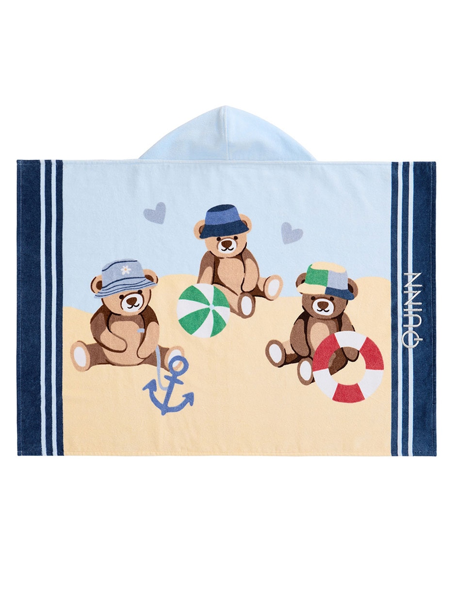 Toalla con gorro Teddy Bear de algodón