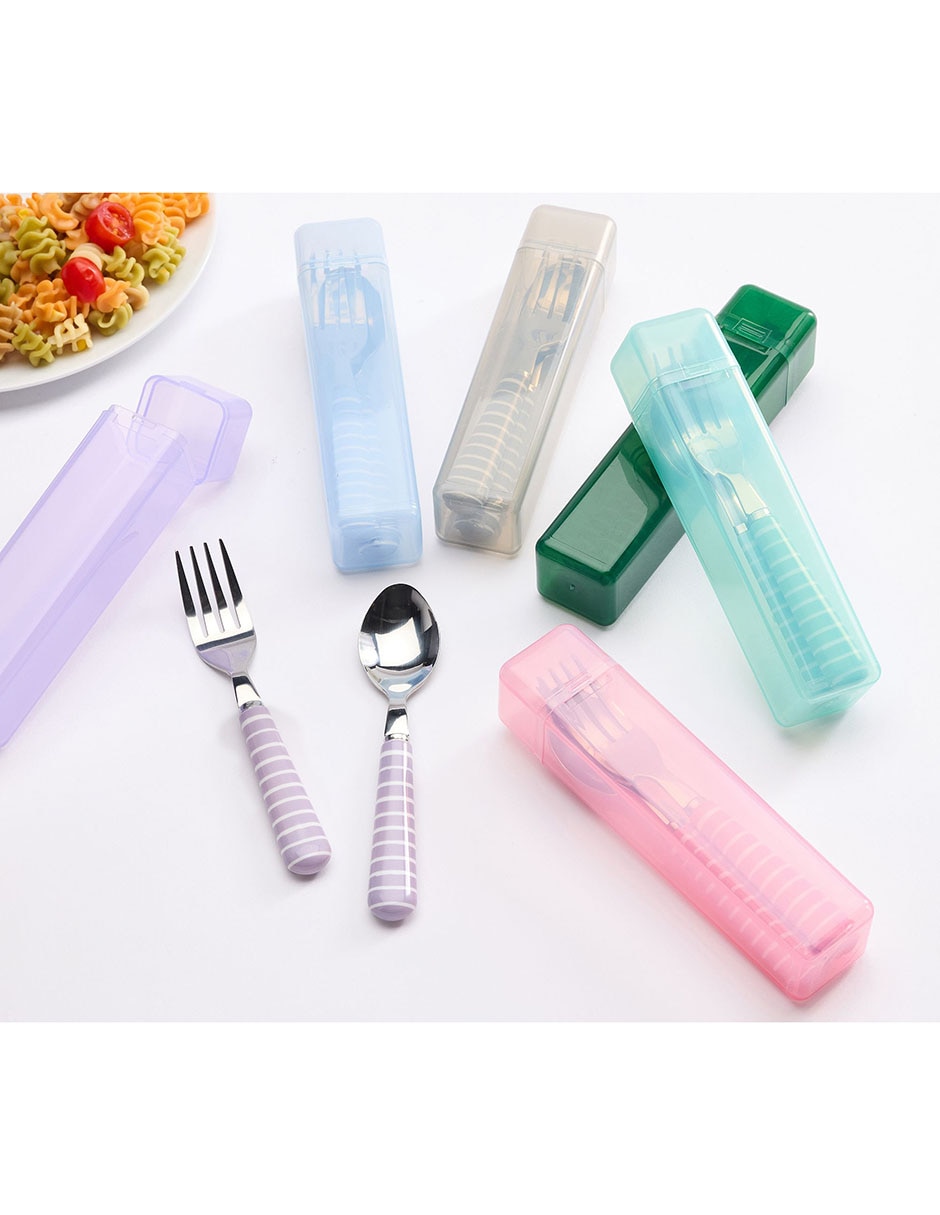 Set cubiertos Basic de acero inoxidable 3 piezas 2